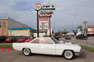Photo of restored car at Pop's Burger Stand in Waxahachie, Texas
